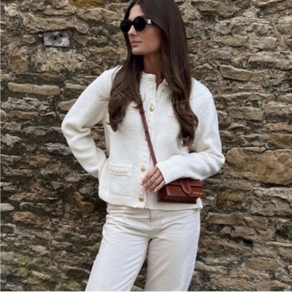 H&M Lady Jacket Cardigan Sweater Gold Buttons NWT SOLD OUT - Picture 4 of 10